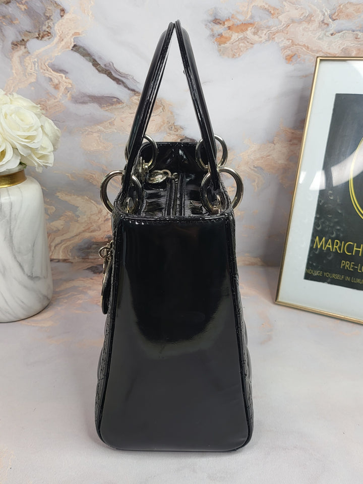 Dior Patent Lady Dior Medium