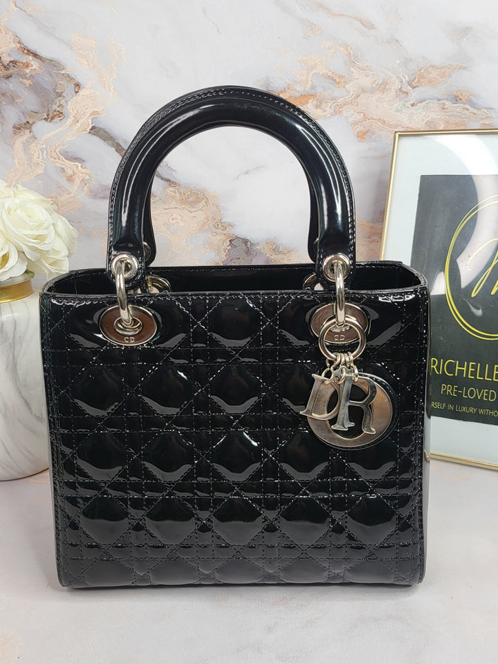 Dior Patent Lady Dior Medium