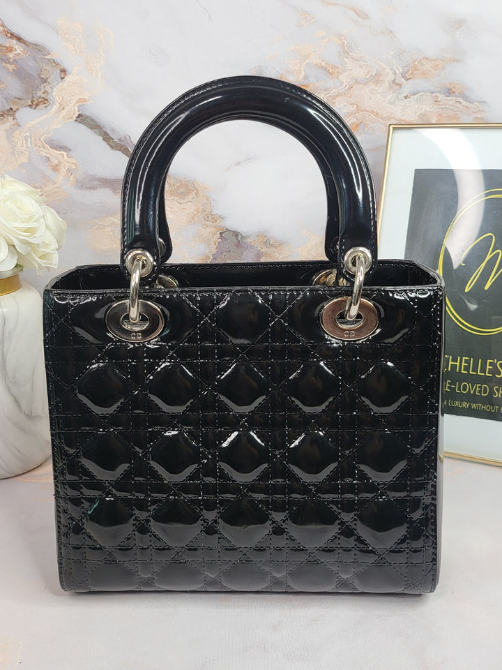 Dior Patent Lady Dior Medium