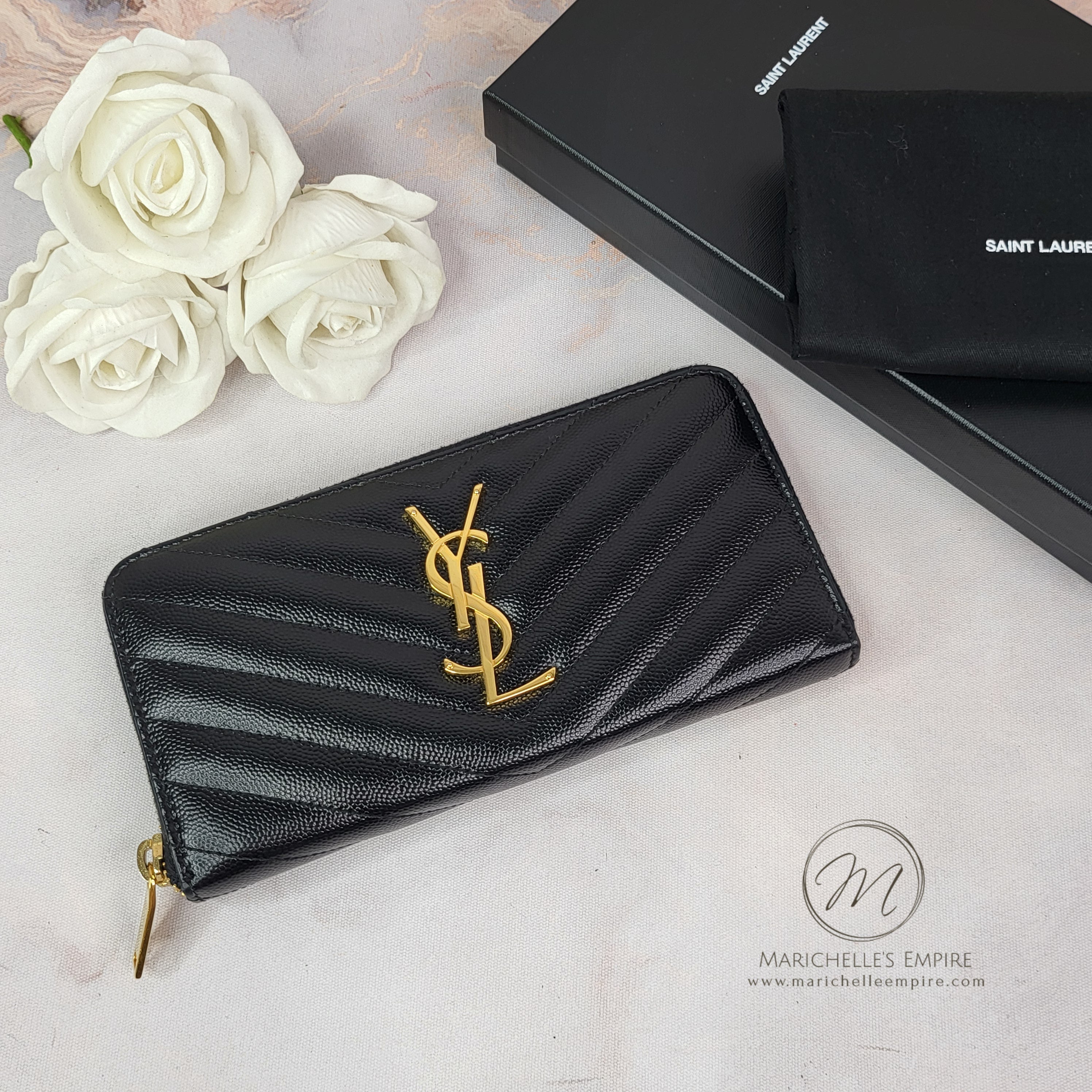 Ysl zippy long wallet sale