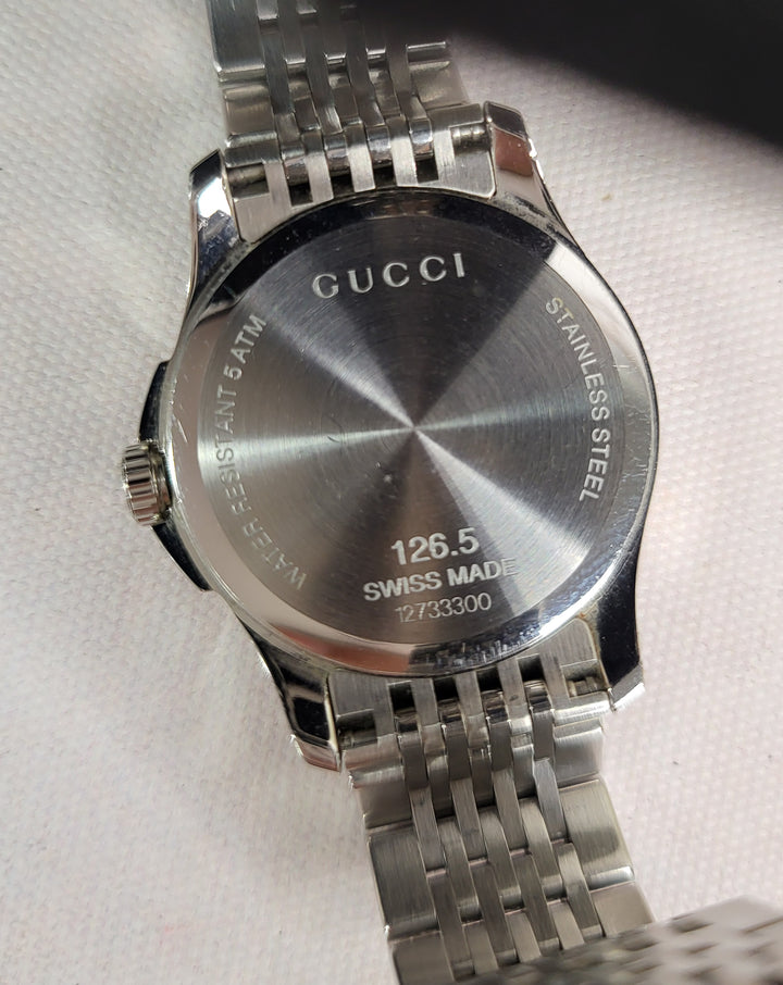 Gucci G-Timeless Sapphire Diamonds Silver Watch