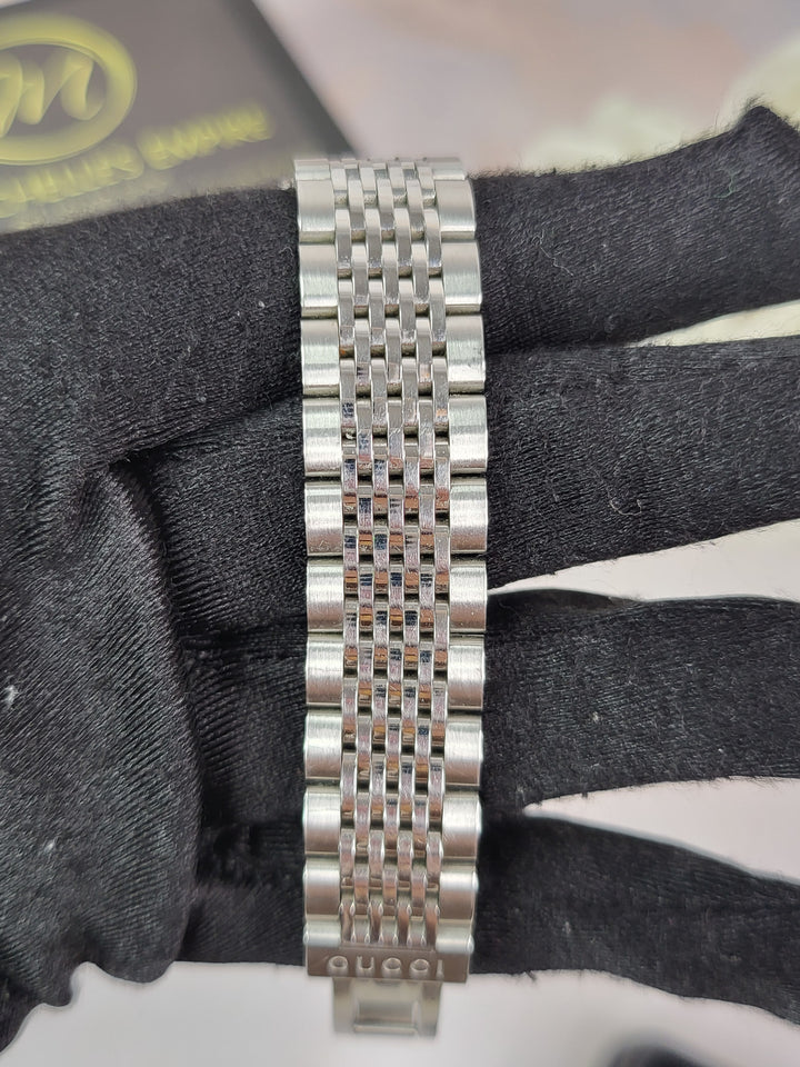 Gucci G-Timeless Sapphire Diamonds Silver Watch