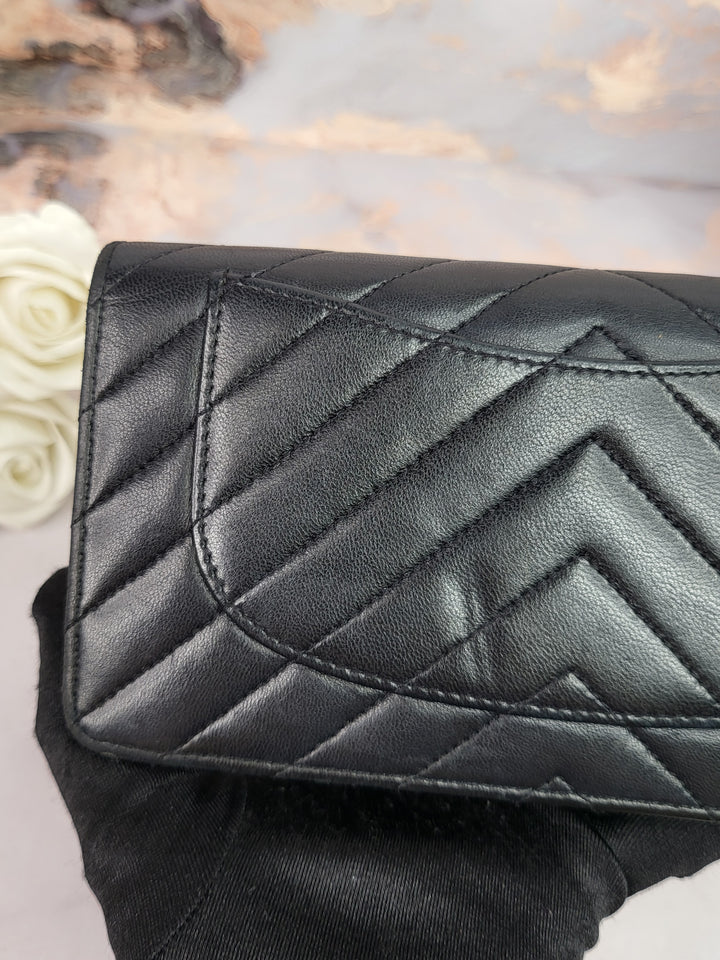 Chanel Lambskin Chevron Wallet