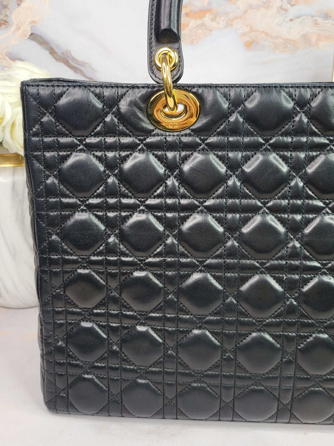 Christian Dior Lambskin Lady Dior Large