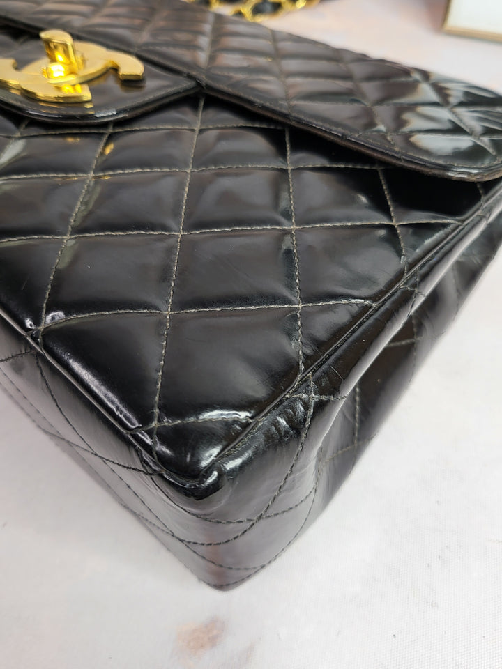 Chanel Patent Leather Jumbo Flap
