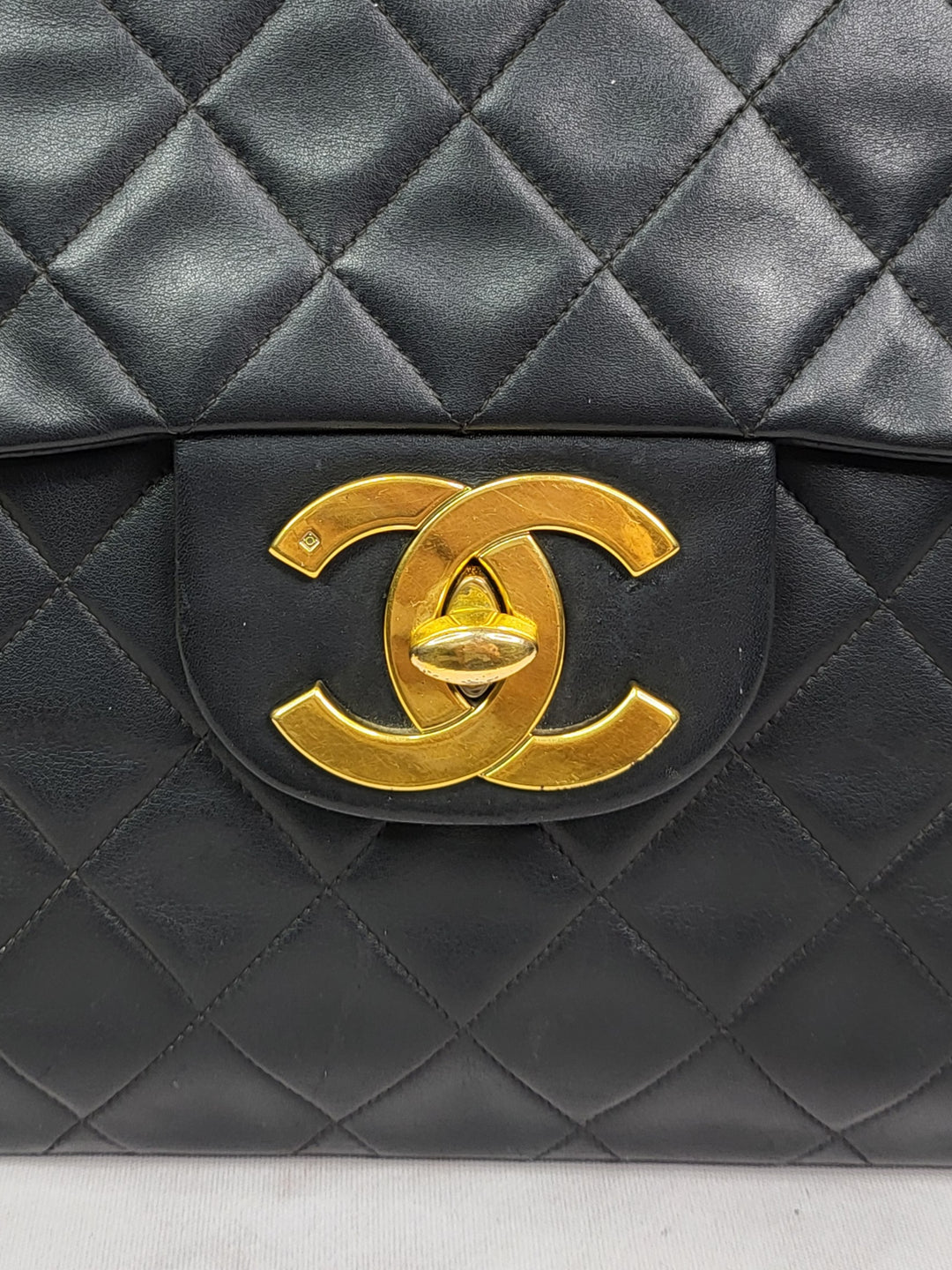 Chanel Lambskin Vintage 24k Gold Maxi Flap