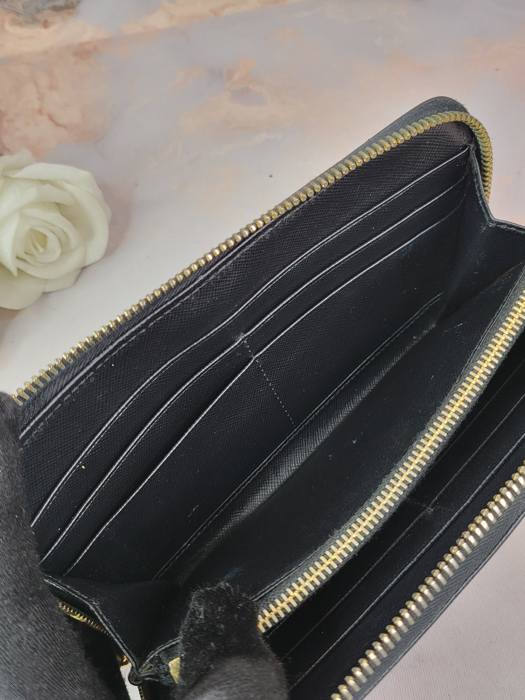 Prada Saffiano Zippy Wallet