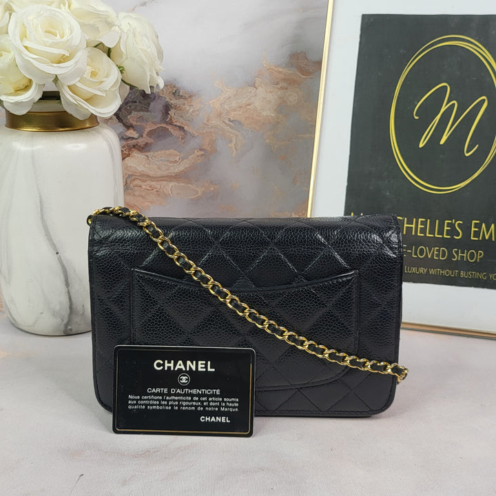 Chanel Caviar Wallet On Chain