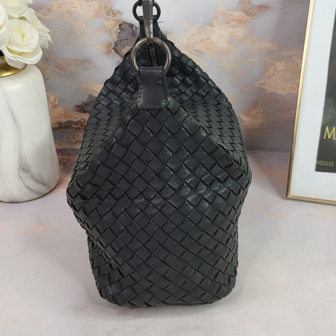 Bottega Veneta Intreciato Hobo Bag Small