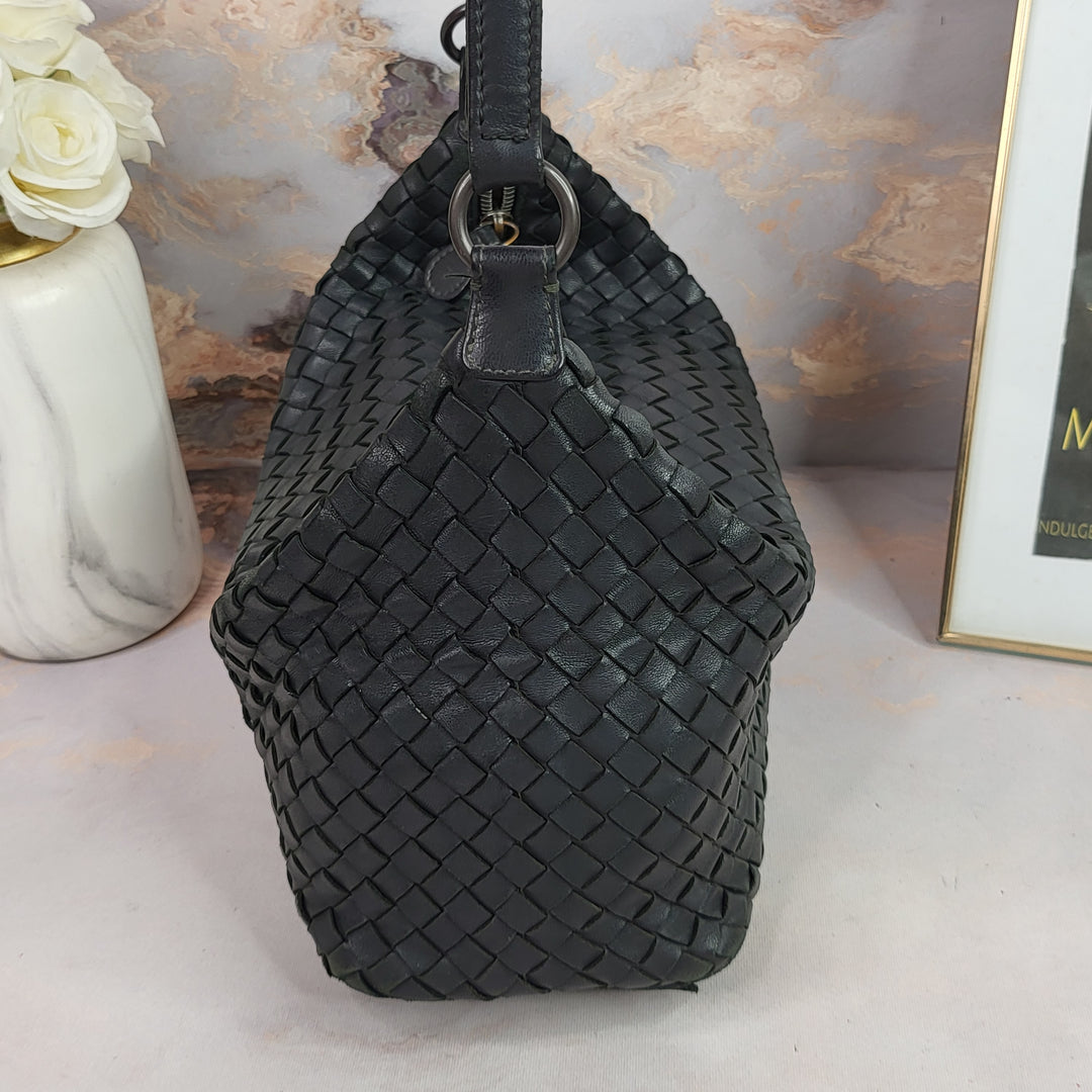 Bottega Veneta Intreciato Hobo Bag Small