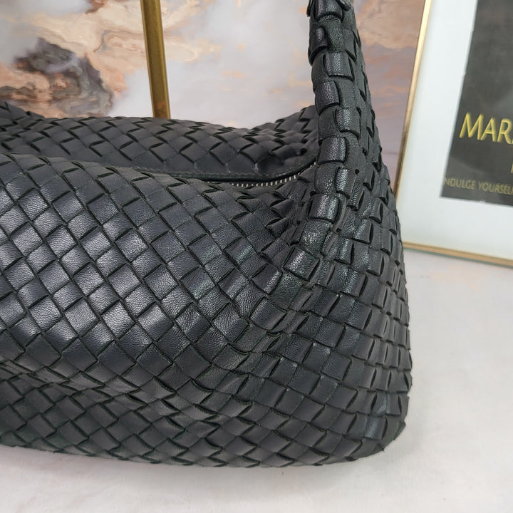 Bottega Veneta Intreciato Hobo Bag Small