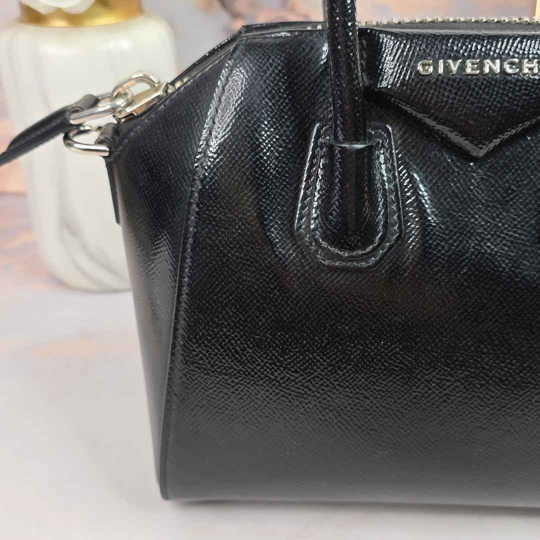 Givenchy Goatskin Patent Mini Antigona