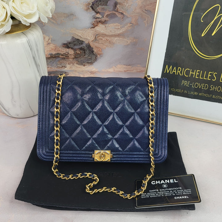 Chanel Caviar Leboy Wallet On Chain