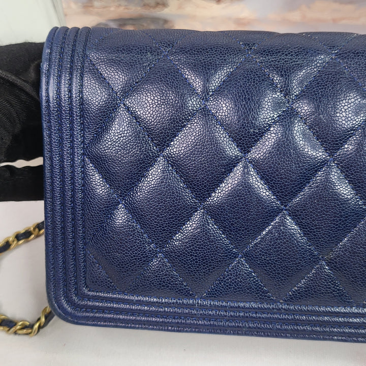 Chanel Caviar Leboy Wallet On Chain