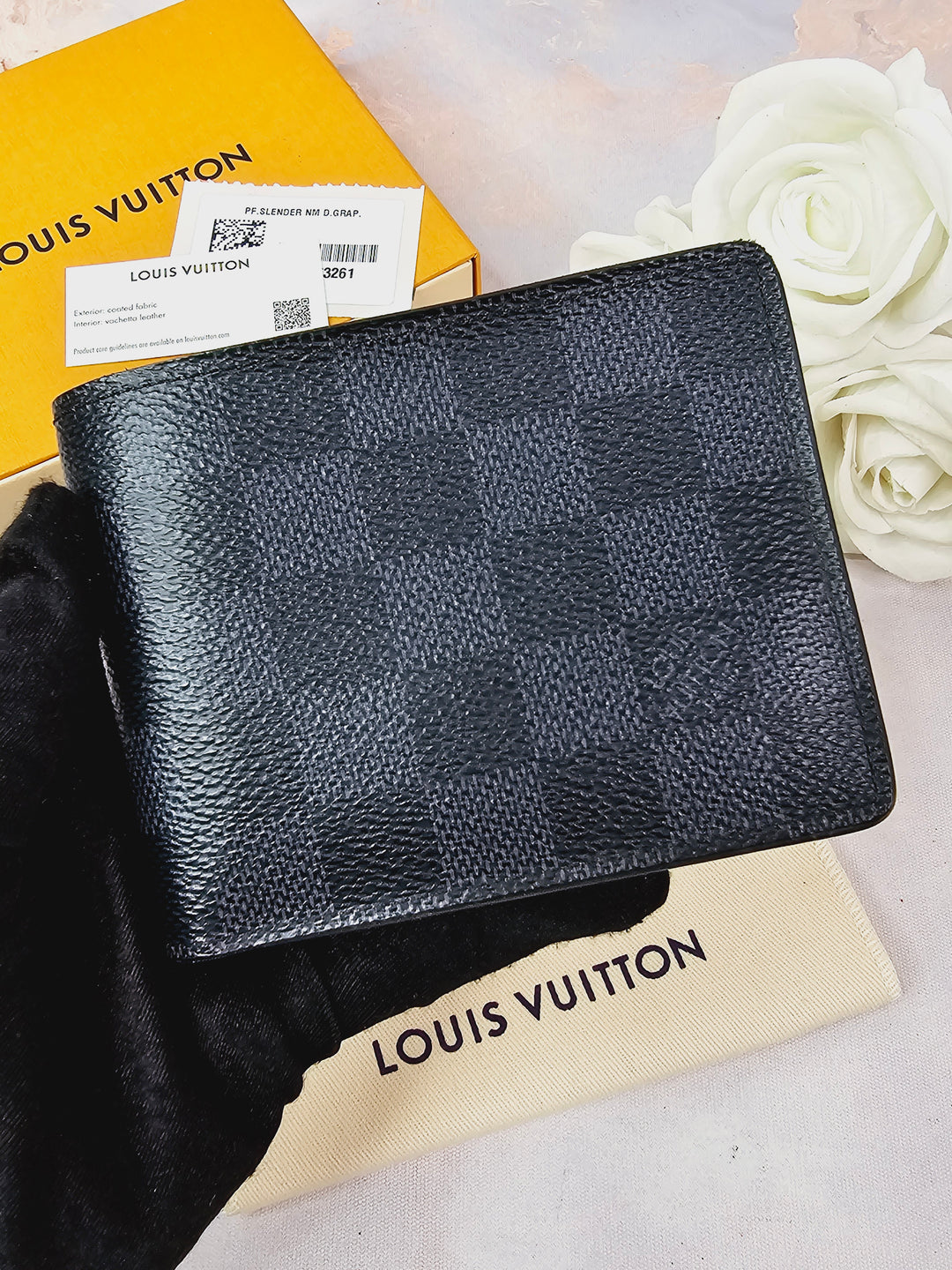 Louis Vuitton Graphite Slender Men's Wallet