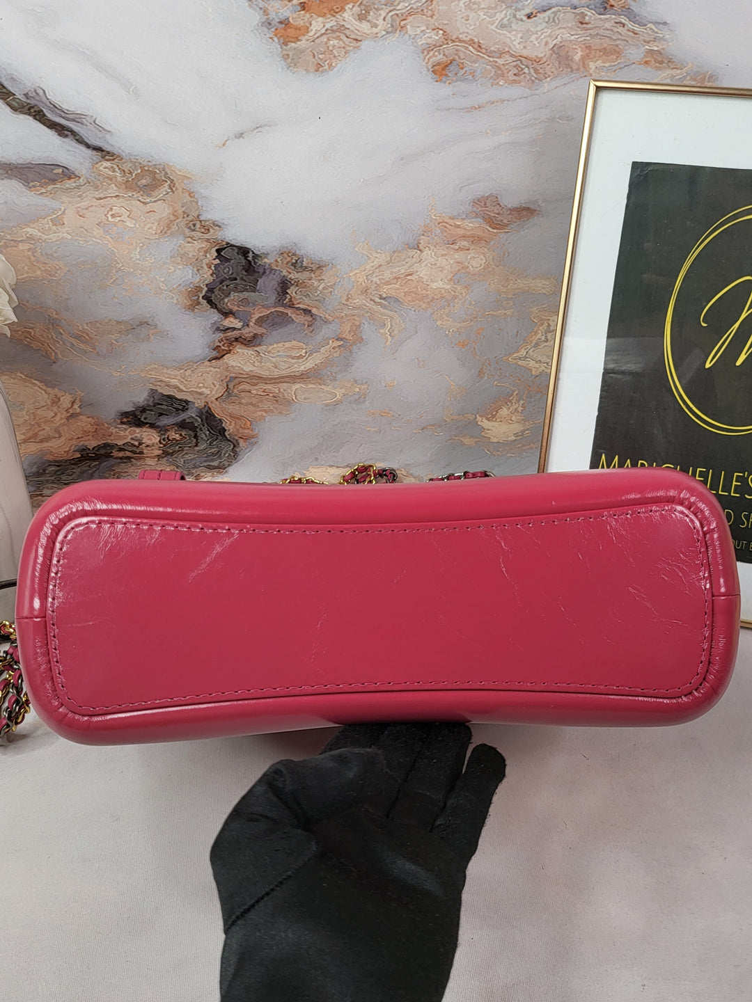 Chanel Calfskin Chevron Quilted Medium Gabrielle