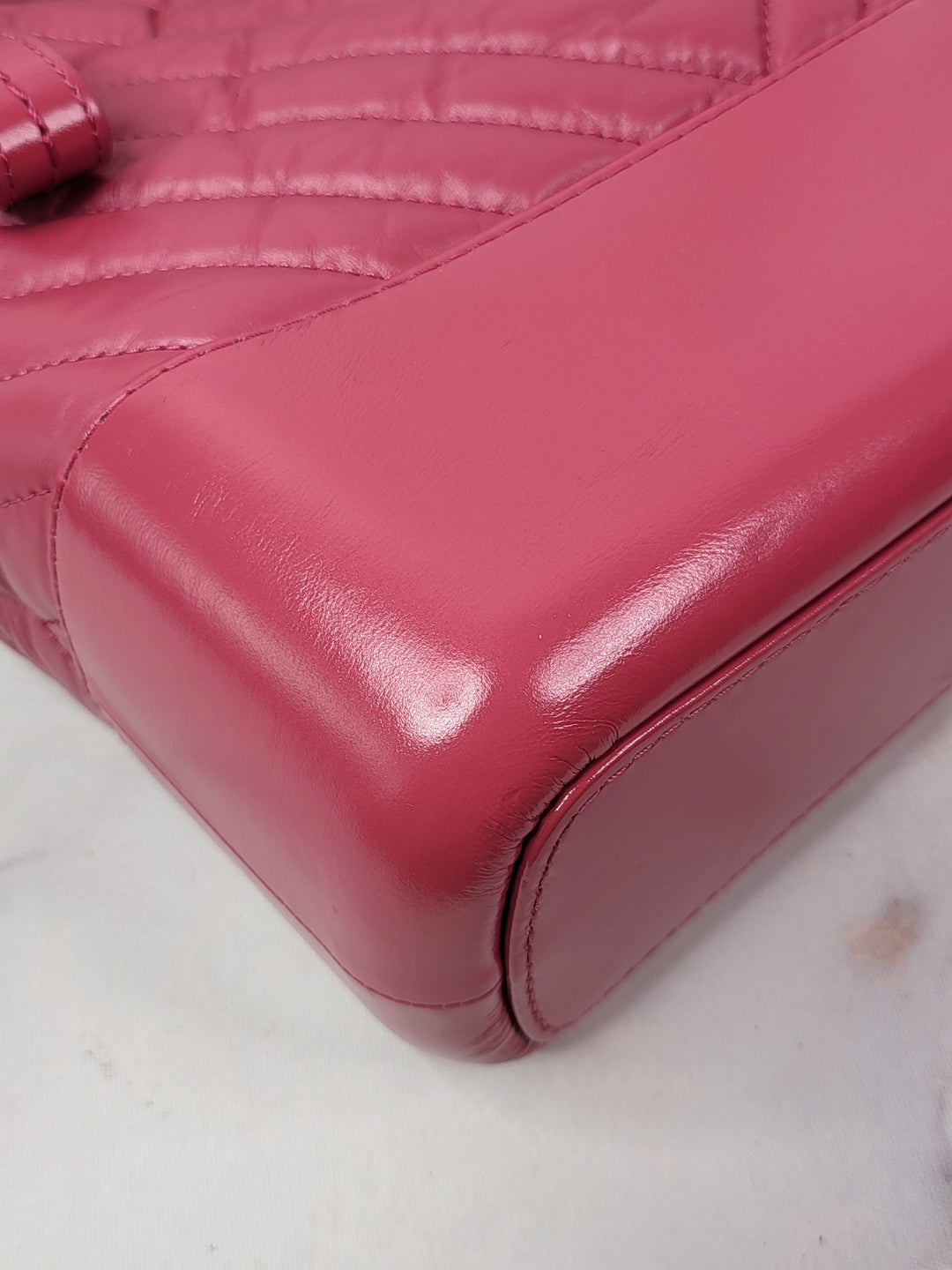 Chanel Calfskin Chevron Quilted Medium Gabrielle