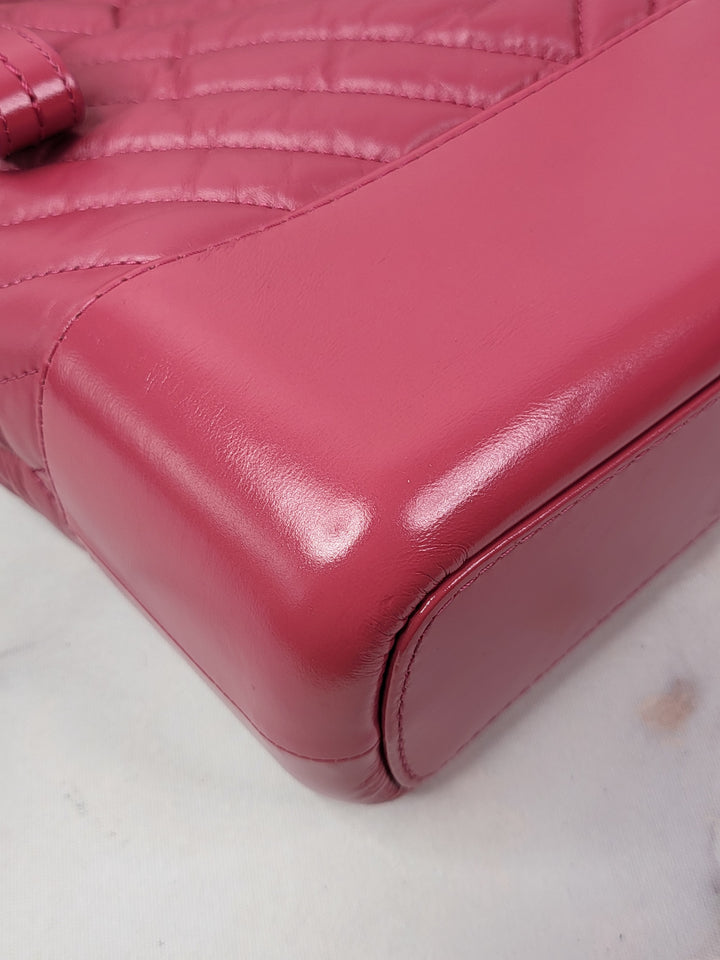 Chanel Calfskin Chevron Quilted Medium Gabrielle