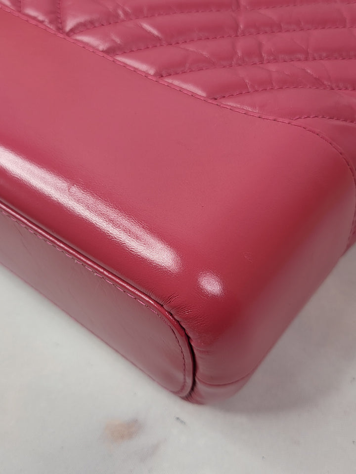 Chanel Calfskin Chevron Quilted Medium Gabrielle