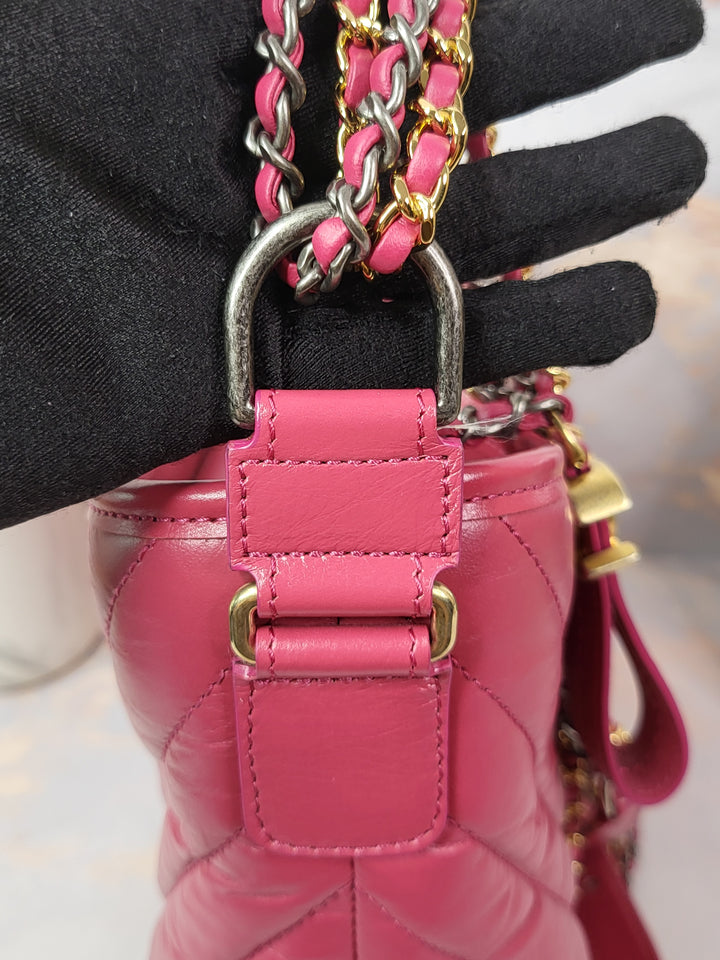 Chanel Calfskin Chevron Quilted Medium Gabrielle