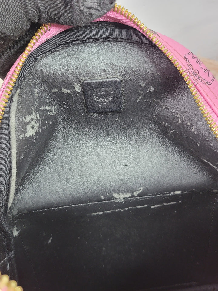 MCM Pink Visetos Backpack