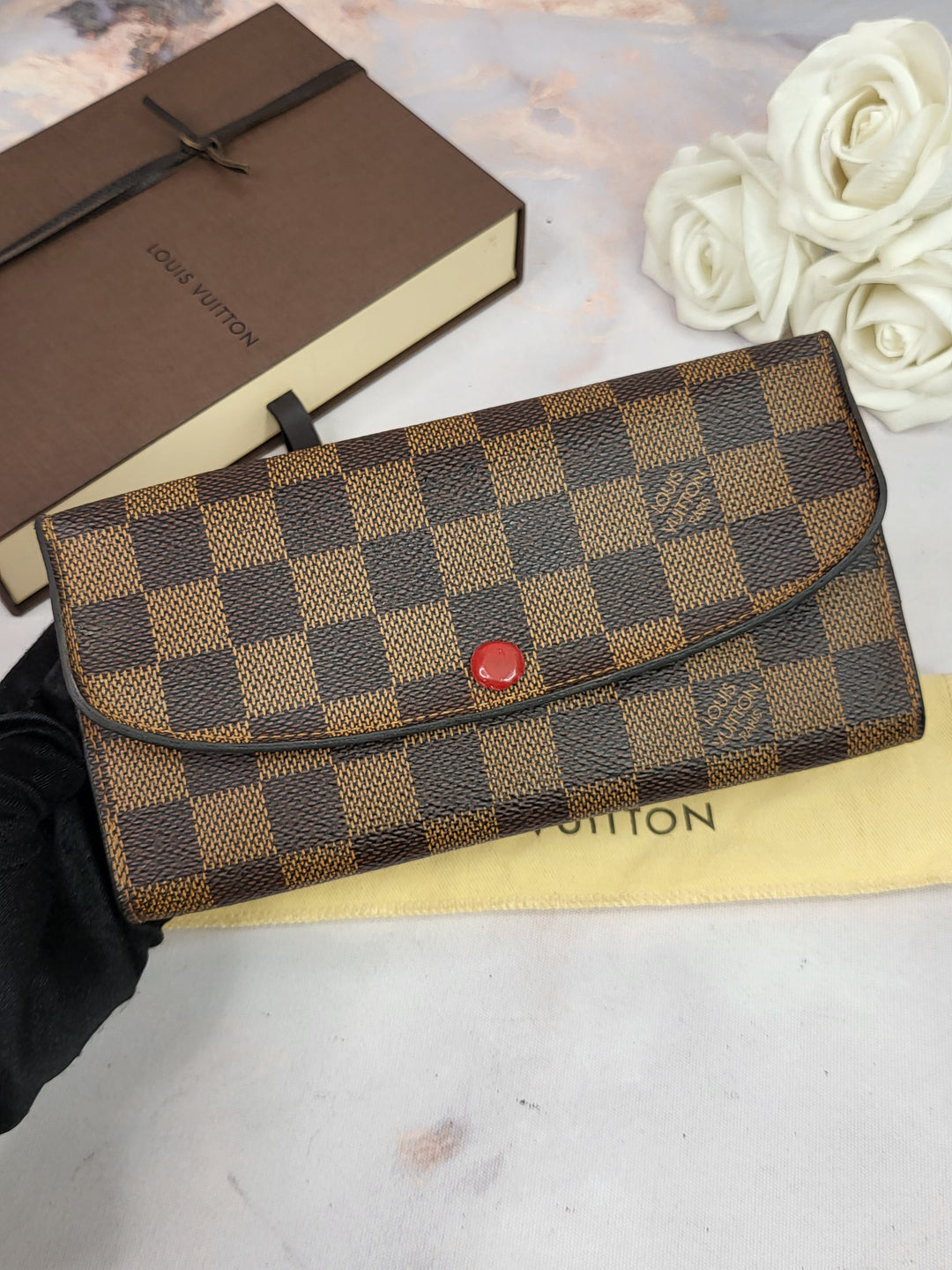 Louis Vuitton Damier Ebene Emilie Wallet