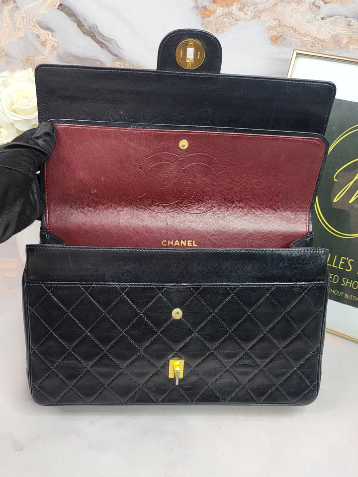 Chanel Lambskin Paris Edition Double Flap