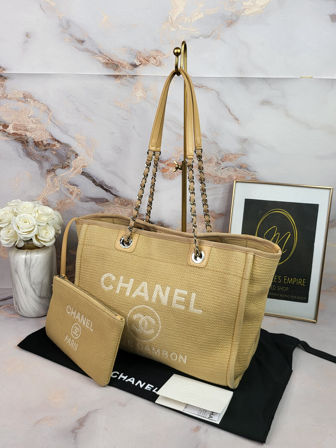 Chanel Deauville Tote Beige Medium