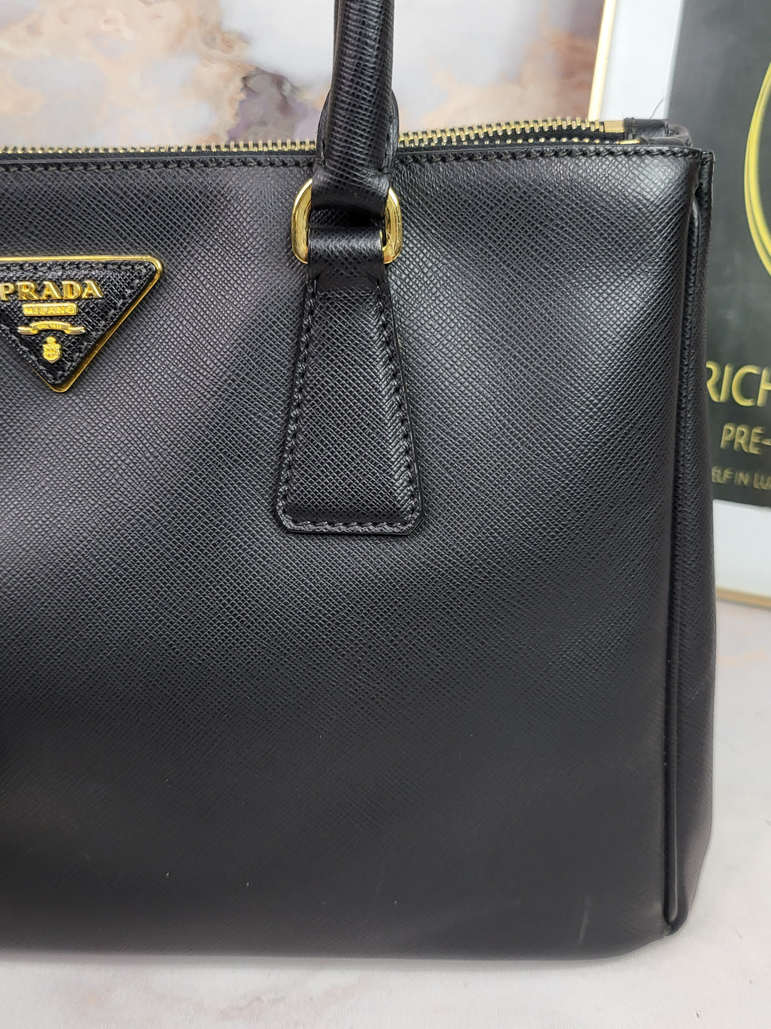 Prada Saffiano Double Zip Galleria Small