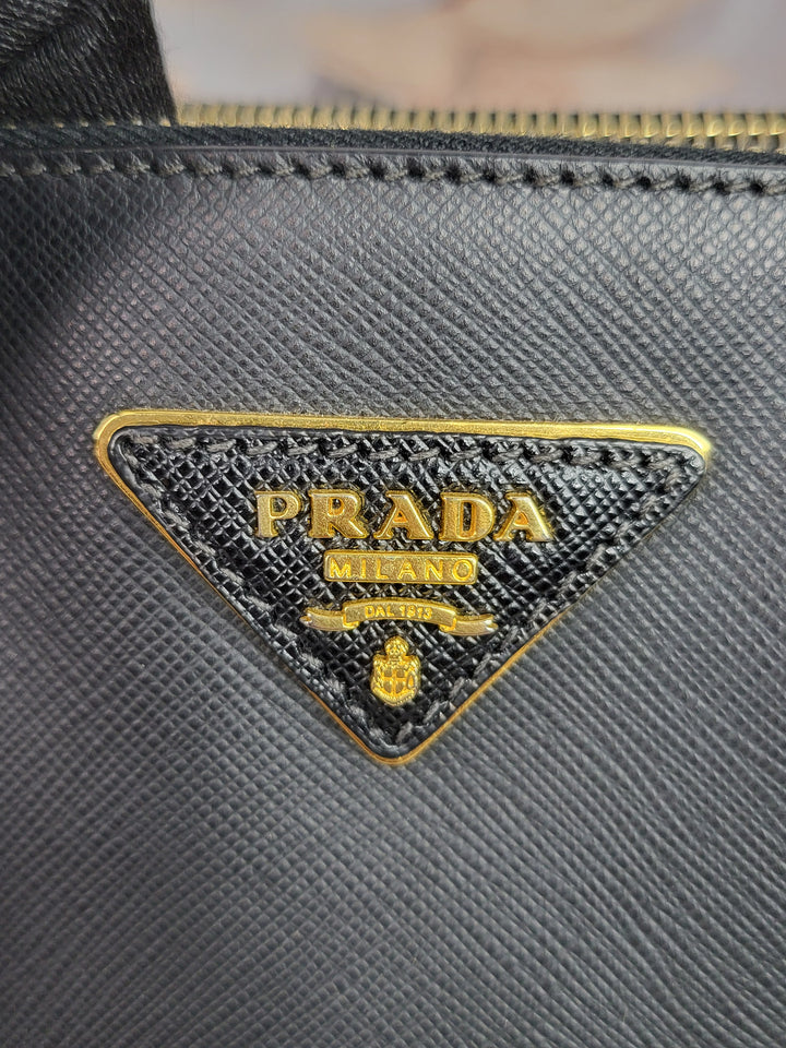 Prada Saffiano Double Zip Galleria Small