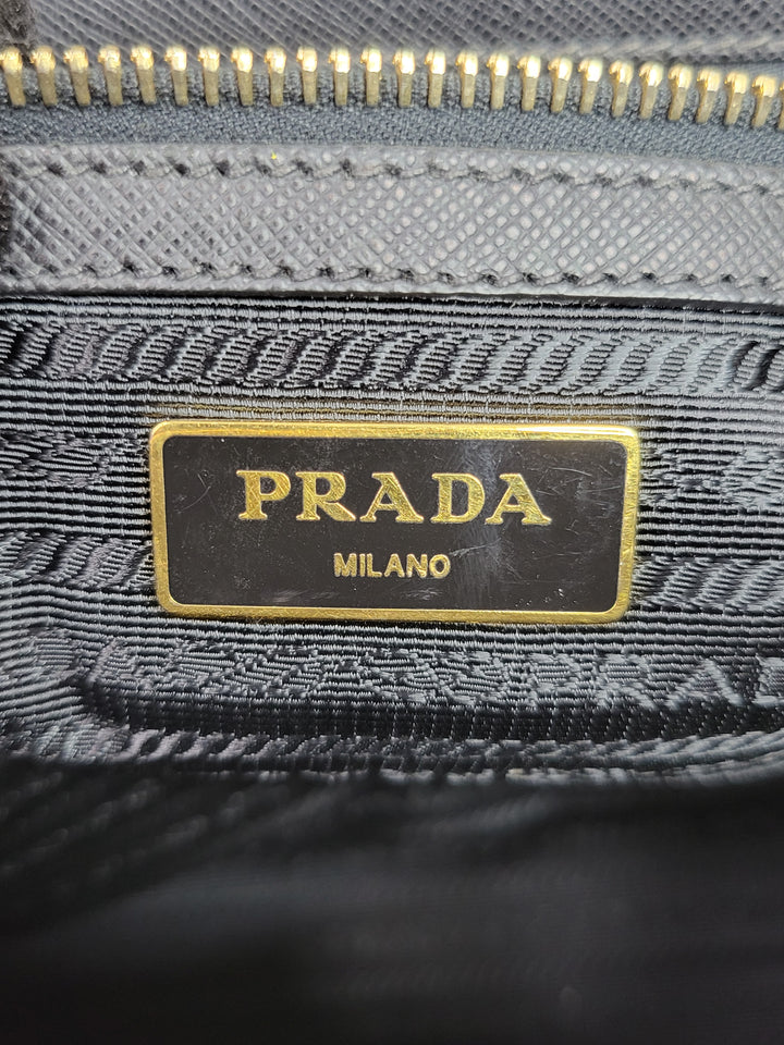 Prada Saffiano Double Zip Galleria Small