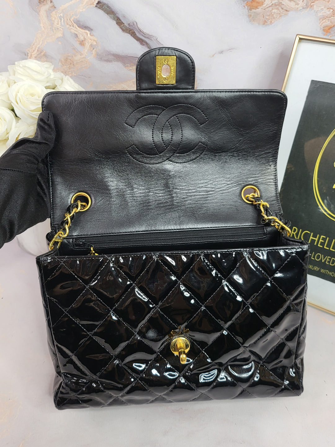 Chanel Patent Single Flap