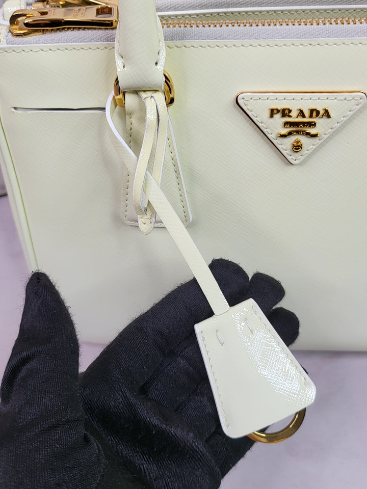 Prada Patent Two-Zip Galleria Small