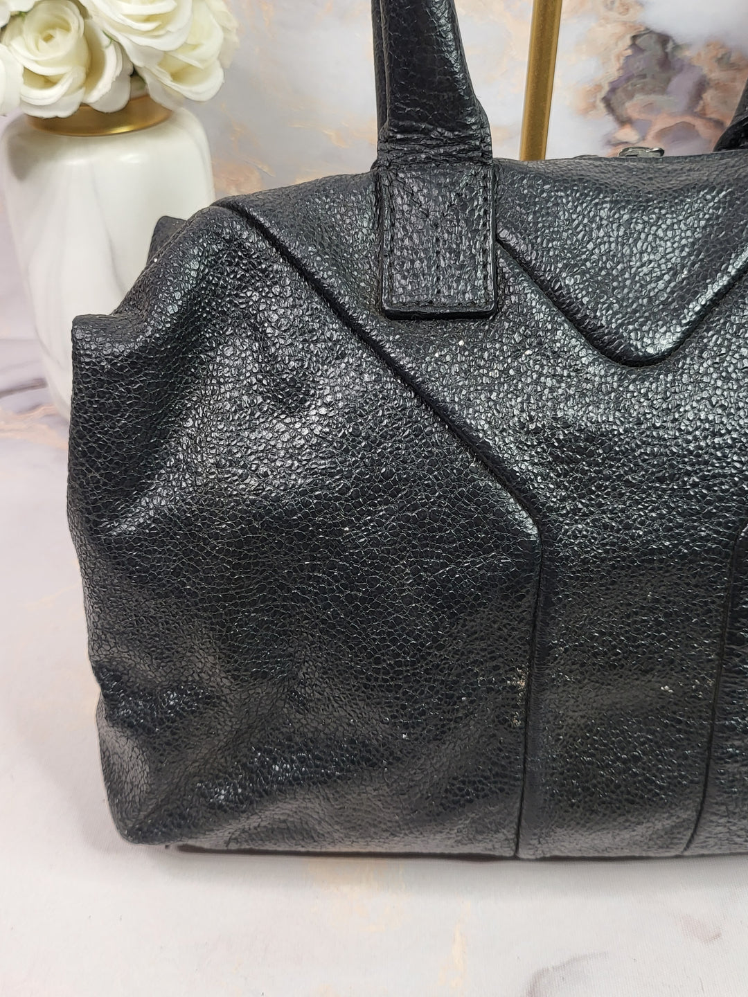 Saint Laurent Black Easy Boston Bag