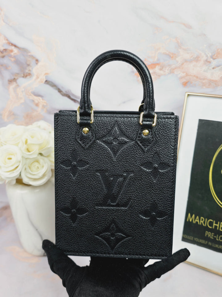 Louis Vuitton Empreinte Noir Petite Sac Plat