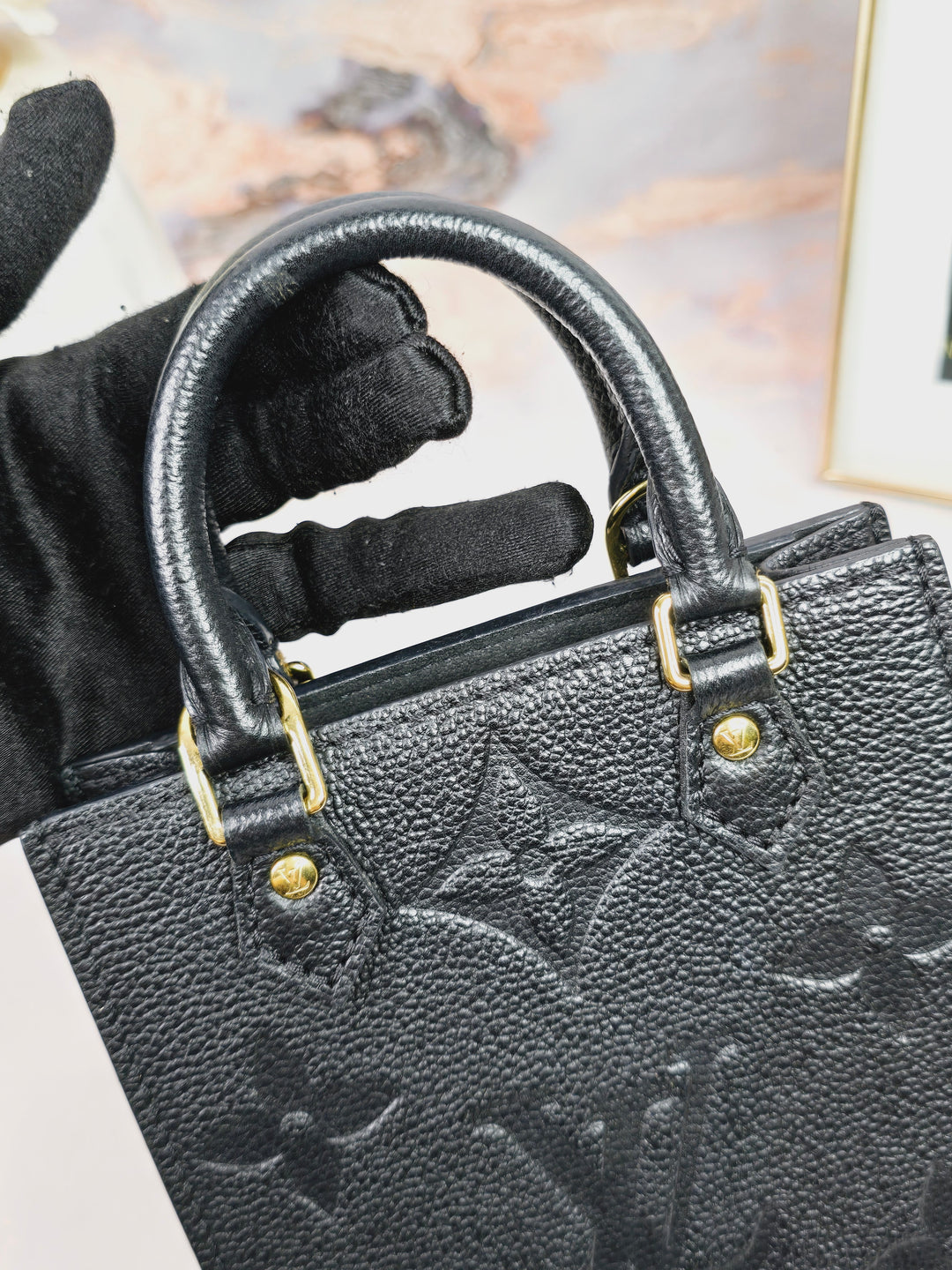 Louis Vuitton Empreinte Noir Petite Sac Plat