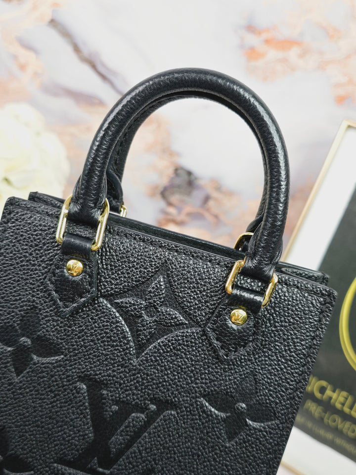 Louis Vuitton Empreinte Noir Petite Sac Plat