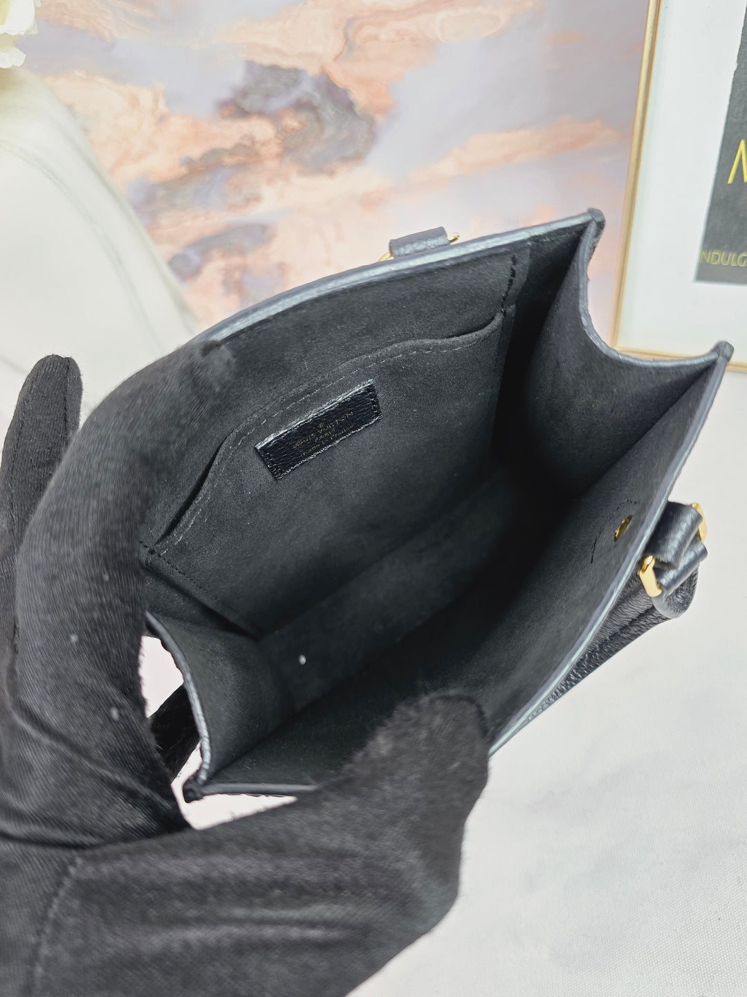 Louis Vuitton Empreinte Noir Petite Sac Plat