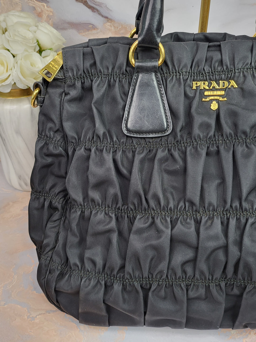 Prada Tessuto Gauffre Tote Bag