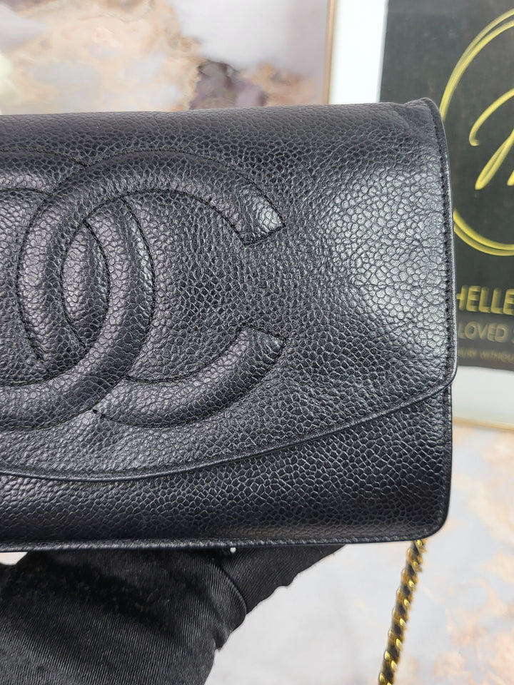 Chanel Caviar Timeless CC Wallet On Chain