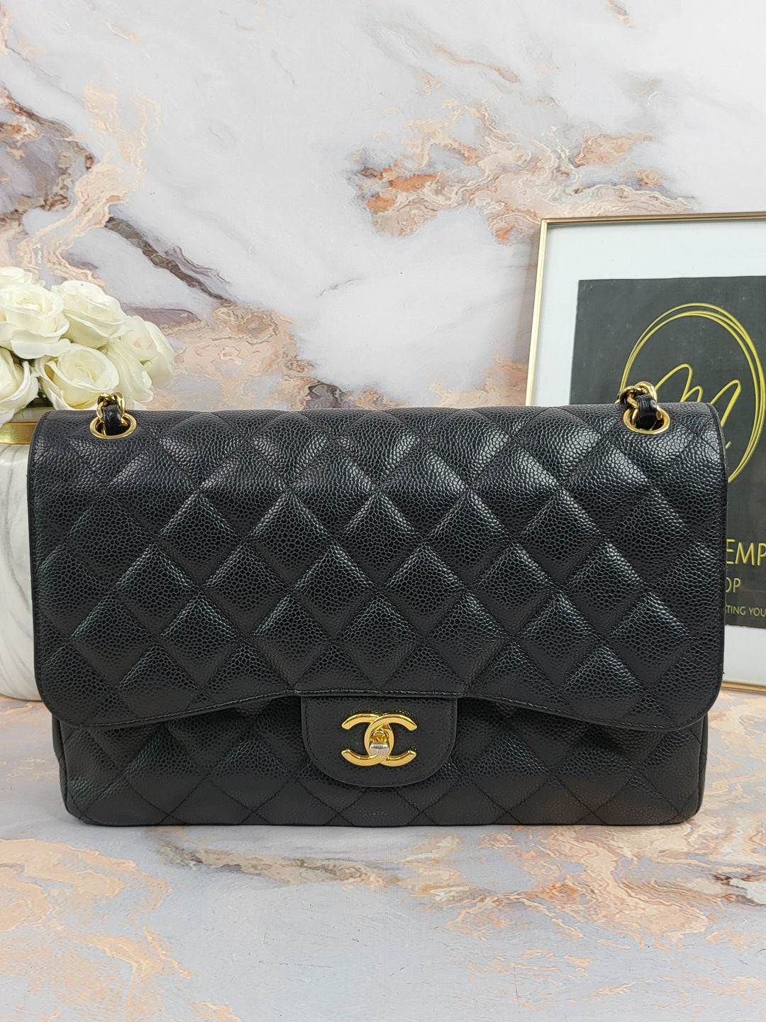 Chanel Caviar Double Flap Jumbo