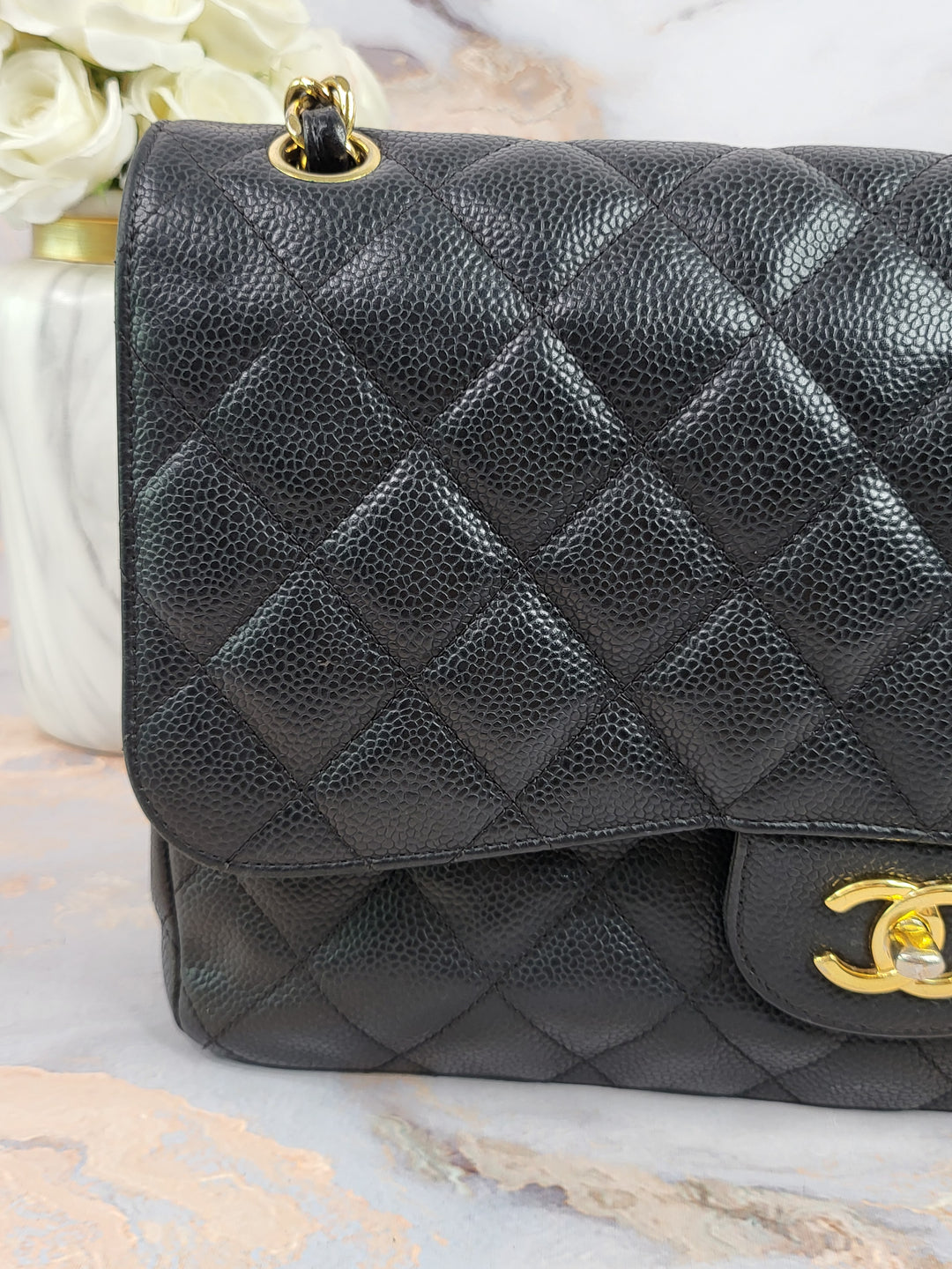 Chanel Caviar Double Flap Jumbo