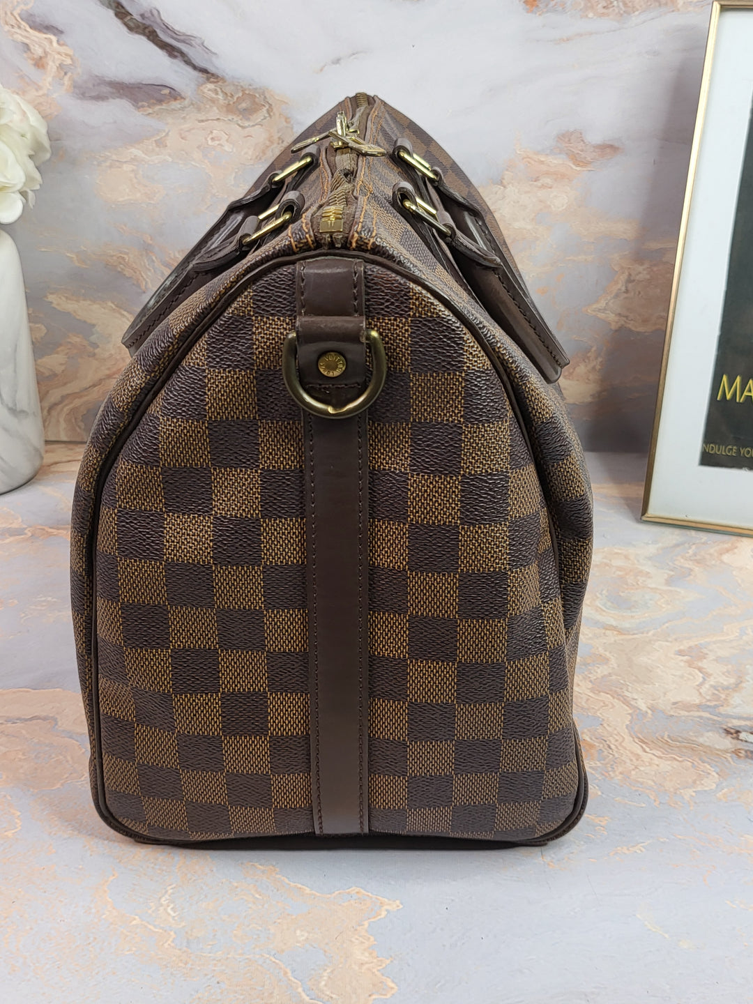 Louis Vuitton Damier Ebene Speedy 35 Bandouliere