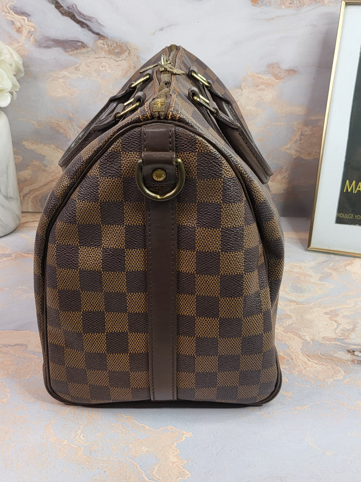 Louis Vuitton Damier Ebene Speedy 35 Bandouliere