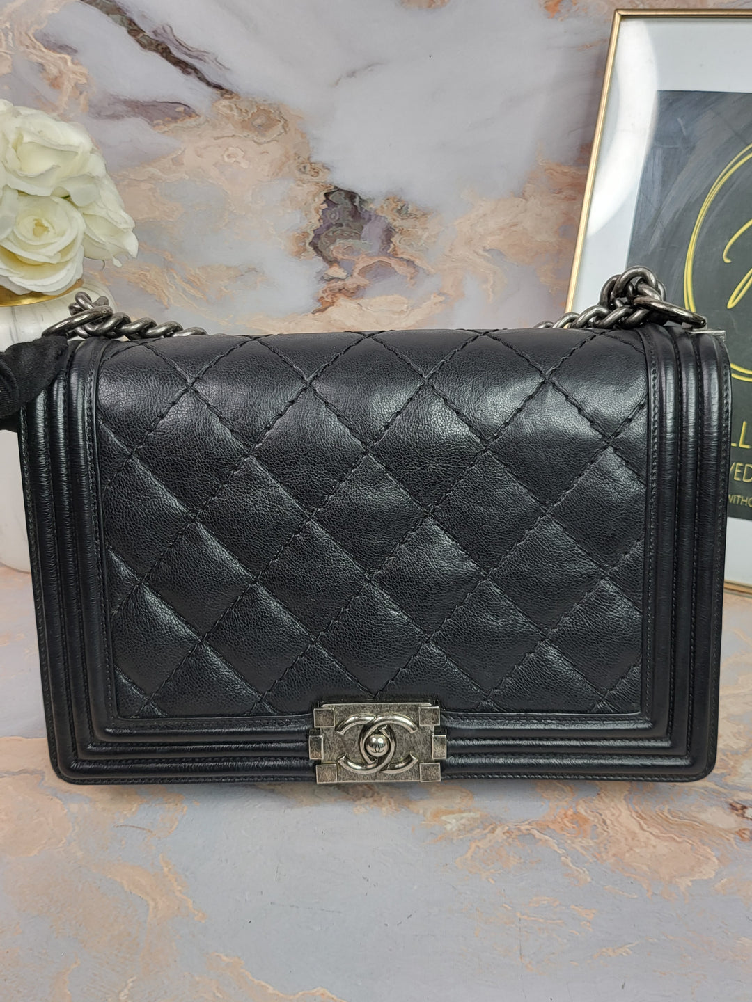 Chanel Calfskin Big Stitch Leboy Medium