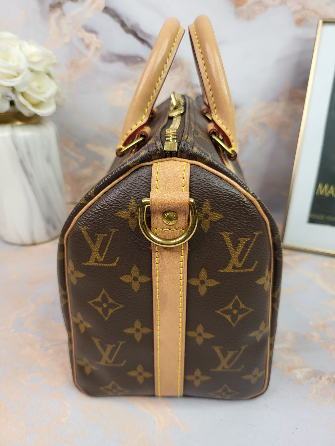 Louis Vuitton Monogram Speedy 25 Bandouliere