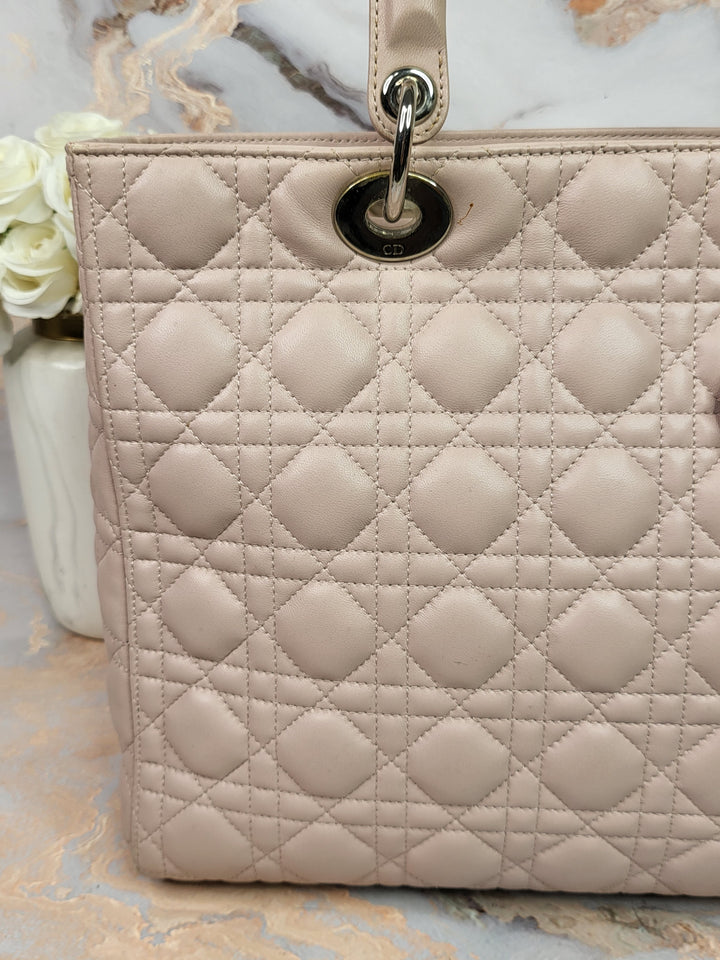 Dior Lambskin Cannage Lady Dior Large