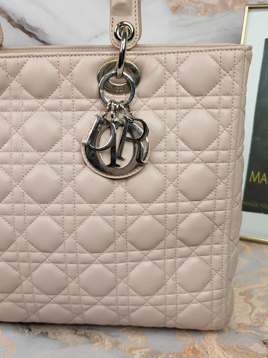 Dior Lambskin Cannage Lady Dior Large