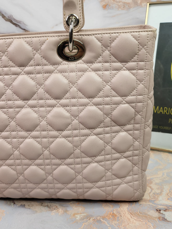 Dior Lambskin Cannage Lady Dior Large