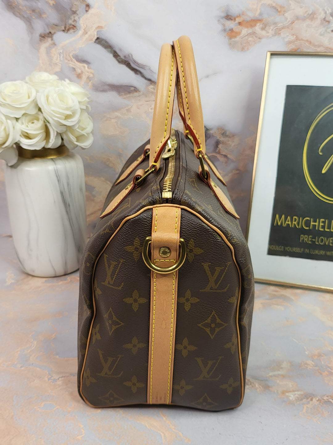 Louis Vuitton Monogram Speedy 25 Bandouliere